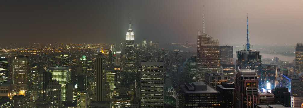 New York City sunset to twilight