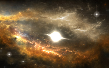 Fototapeta premium Protoplanetary disk. New planetary system