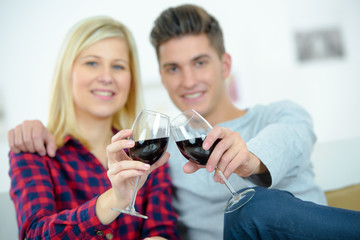 picture with a glass of wine