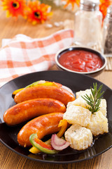 Grilled sausages