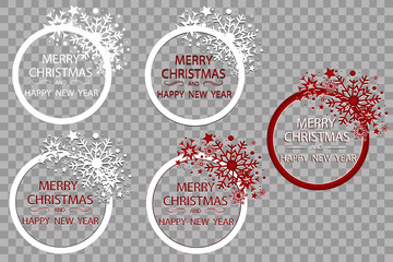 Merry Christmas and a Happy New Year round frame
