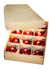 Weihnachtskugeln, Karton