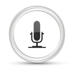 Weißer Button - Mikrophon