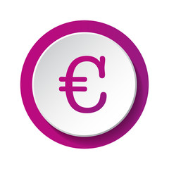 Euro symbol - 3d icon. Vector.