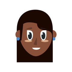 Cute woman face cartoon