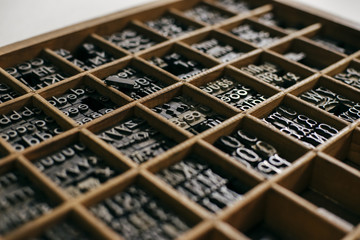 Arranged printing letters