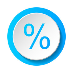 Percentages sign - 3d icon. Vector.