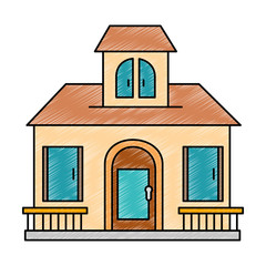 beautiful front of house vector illustration design