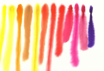 primary colors warm palette strips watercolor