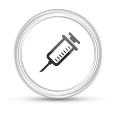 Weißer Button - Spritze