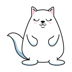cute hamster kawaii character vector illustration design