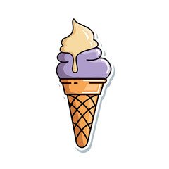 delicious ice cream isolated icon vector illustration design