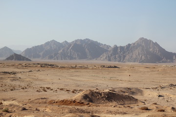 desert and mountains in egypt