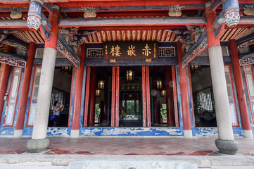 Tainan, Taiwan - November 20,2017:Chikan Tower in Taiwan Tainan
