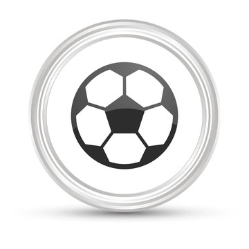 Weißer Button - Fußball