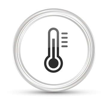 Weißer Button - Thermometer heiß