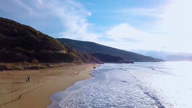 Serfing spot in Corsica in France