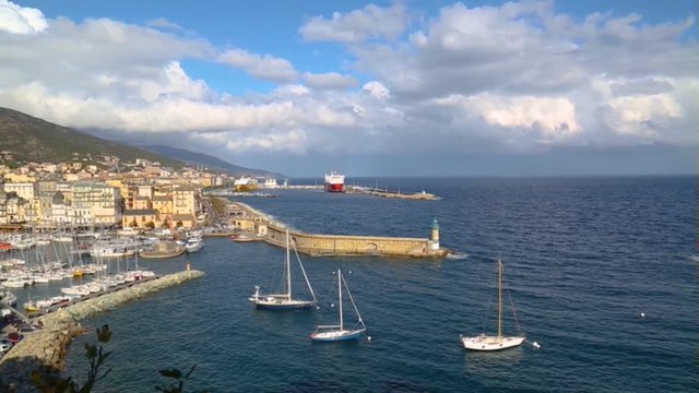 The Bastia City on The Corsica Island in France
