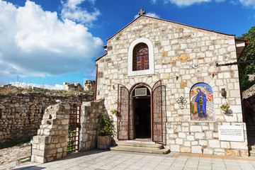 Entrance of Saint Petka's Chapel located in Belgrade Fortress or Beogradska Tvrdjava Kalemegdan Park on the confluence of the River Sava and Danube Belgrade, Serbia.