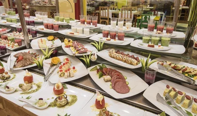  Selction of salad food at a restaurant buffet © Paul Vinten