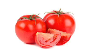 Tomato isolated on white background. With clipping path.