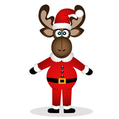 Christmas elk. Vector illustration.