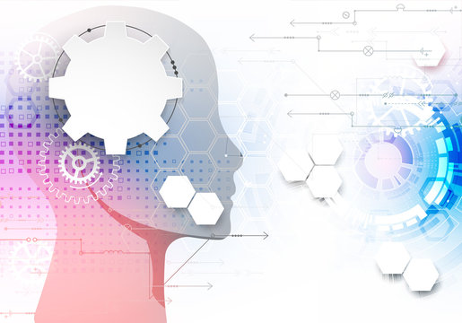 Creative brain concept background. Artificial Intelligence concept.