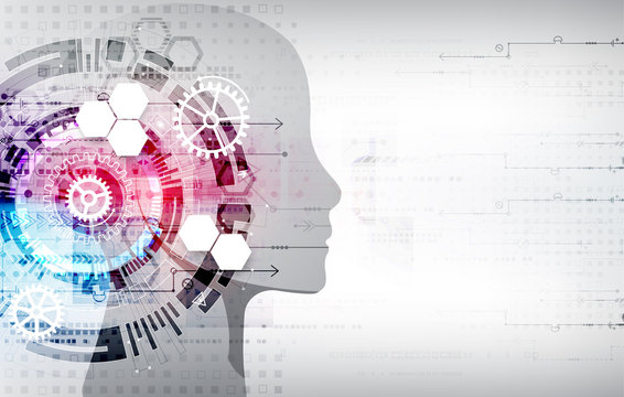 Creative brain concept background. Artificial Intelligence concept.