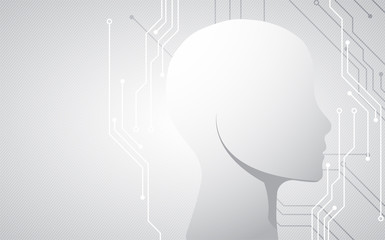 Creative brain concept background. Artificial Intelligence concept.