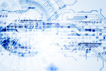 Abstract technology circuit board. Communication concept