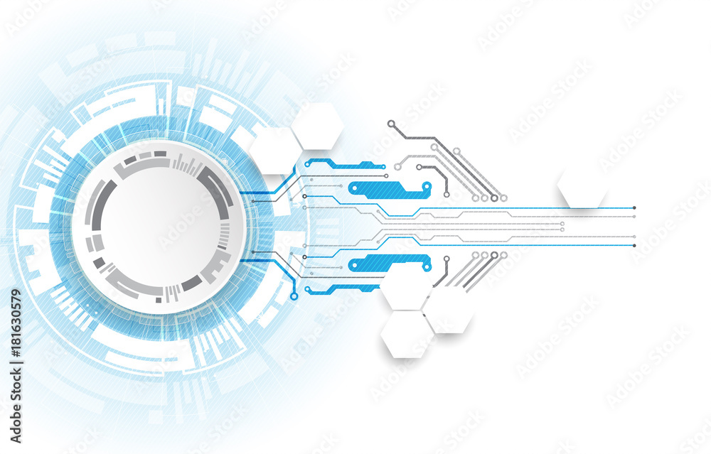 Aufkleber abstract technology circuit board. communication concept