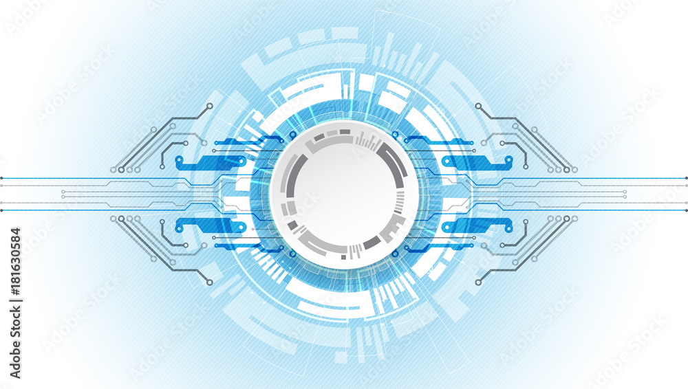 Poster abstract technology circuit board. communication concept