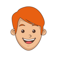 Boy smiling cartoon