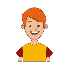 Boy smiling profile