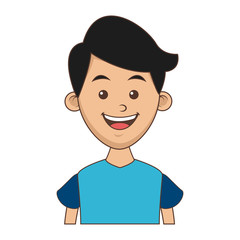 Boy smiling profile