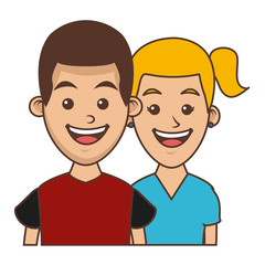 Couple of friends cartoon