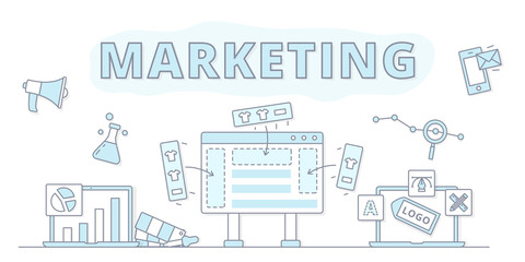 Marketing banner concept web