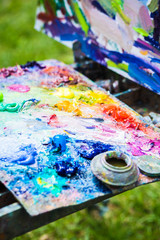 close up oil paint for drawing pictures