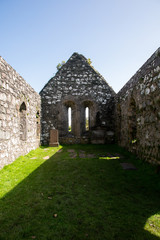 Fototapeta na wymiar christian ruined church