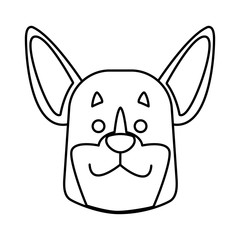 Dog head cartoon