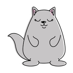 cute hamster kawaii character vector illustration design