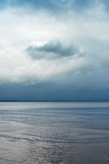 Still sea water, gulf of Riga, Baltic sea.