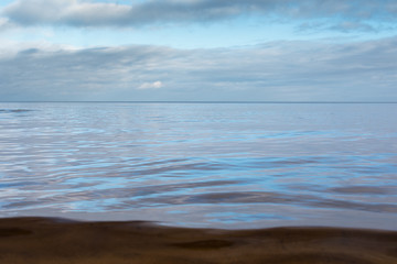 Still sea water, gulf of Riga, Baltic sea.