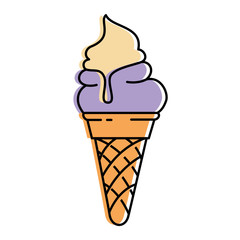 delicious ice cream isolated icon vector illustration design
