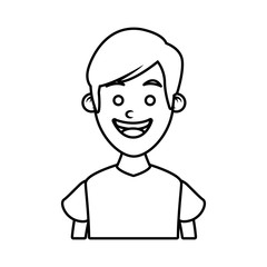 Boy smiling profile