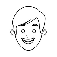 Boy smiling cartoon