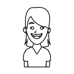 Woman profile cartoon