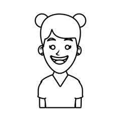 Woman profile cartoon