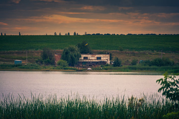 Fototapeta premium Sunrise on river