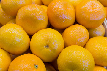 fresh orange tangerines closeup